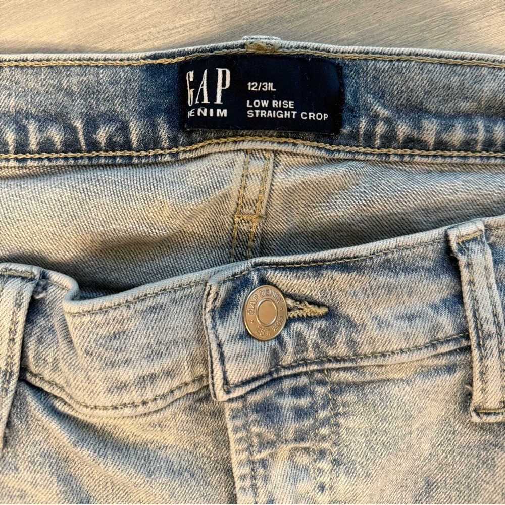 Gap Low Rise Straight Crop Jeans Women's 12 Long 90's - Picture 3 of 6